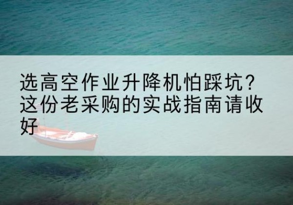 镇宁高空作业升降机厂家推荐-选高空作业升降机怕踩坑？这份老采购的实战指南请收好
